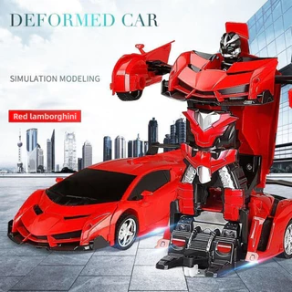Controle remoto de um botão transformando robô King Kong carro de controle remoto Lamborghini modelo de corrida elétrico