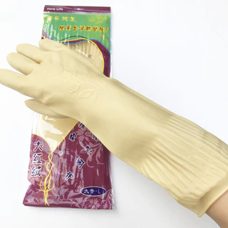 1pc fibra de ouro estendido cozinha trabalho doméstico lavar louça roupas lavagem à prova dwaterproof água luvas domésti