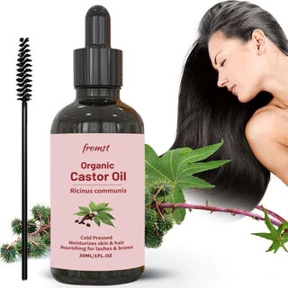 30ml óleo de rícino cabelo cílios cuidados essência óleo hidratante melhorar o Frizz