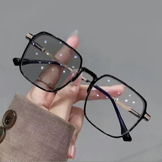 Óculos simples feminino rosto liso All-Match Anti-azul óculos moda coreana na moda