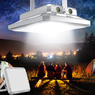 Multifuncional luz de acampamento portátil pendurado tenda luz 4000MAH recarregável Power Bank luz trabalho acampamento
