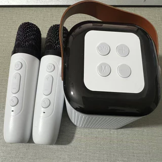 Y1 Alto-Falante Sem Fio Bluetooth Multifuncional Com 2 Microfones RGB Portátil Leitor De Música Máquina Karaokê Para Cri
