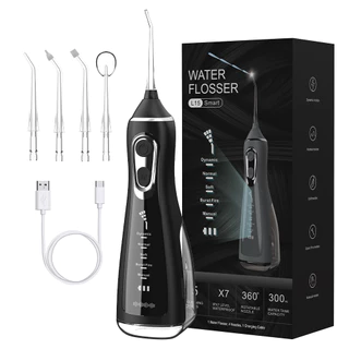 1pcs Máquina Elétrica Waterflosser 5 Modos 300ml IPX7 Waterproof Tipo-C Carregamento
