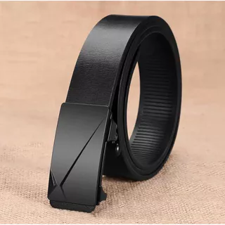 Cinto Masculino Luxuoso De Couro Genuíno Com Fivela Automática – Elegância Atemporal Para Negócios E Roupas Casuais