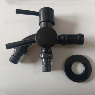 Torneira Preta Máquina De Lavar Roupa Dedicada Uma Entrada E Duas Saídas De Dupla Utilização 4 Pontos Interruptor De Dom