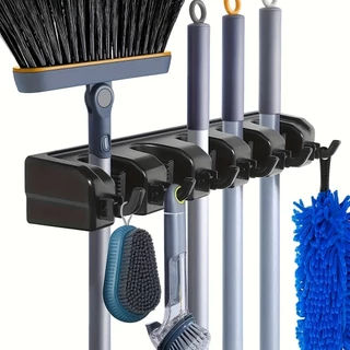 Suporte De Esfregão De Plástico Mágico Multifuncional , Porta-Cartões , Gancho , Vassoura , Drenagem E rack De Armazenam