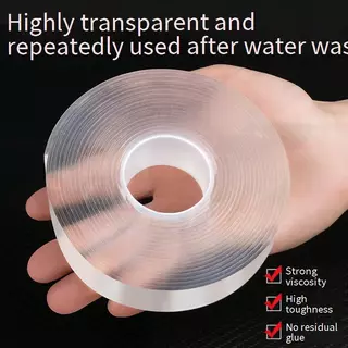 Fita Dupla Face Nano One PC-Adesivo Transparente , Reutilizável E À Prova D'água Para Uso Doméstico em Oferta na Shopee