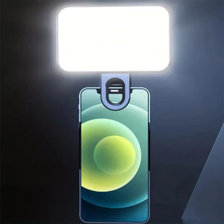 Mini Luz De Preenchimento Portátil Para Selfie , Recarregável , 3 Modos De Brilho Ajustável , Clipe Telefone , Laptop ,