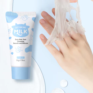 LAIKOU Leite Sedoso Mão Cera Descascar Máscara De Esfoliante Iluminar Hidratante Nutritivo Suave Spa 50g