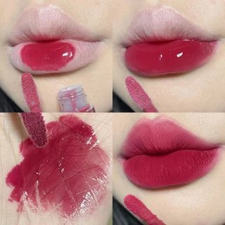 Herorange Fun Series Lip Gloss Matte Mirror Dupla Cabeça Um Efeito de Dupla Utilização Branqueador Lip Gloss Longa Duraç
