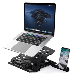 Suporte Para Laptop Com Telefone Portátil 2 Em 1 360 ° Ajustável De Mesa