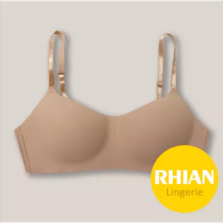 Sutiã feminino sem fio sem costura sutiã de camada única estilo fino roupa íntima acolchoada