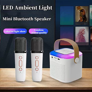 Y1 novo estilo Popular alto-falante Bluetooth portátil casa bonito karaokê Mini áudio sem fio com microfone K música fam