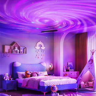 Projetor LED RGB com efeito aurora polar, sete cores, lanterna ambiente para sala ou cabeceira. — foto 5 — Achou Levou Brasil