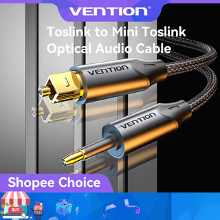 Vention Porta Quadrada De Fibra Óptica Para Cabo De Áudio De Redonda De 3.5 Mm Hi-Fi Toslink Com Suporte Dolby DTS PCM E