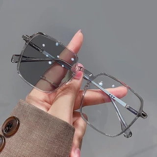 Armação grossa transparente miopia óculos quadro All-Match bonito Anti-azul luz rosto liso ferramenta útil rosto grande