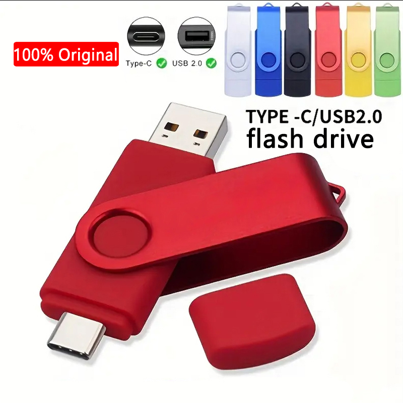 Tipo C 2 Em 1 Flash Drive USB De Alta Velocidade Para Telefones PC TV ...