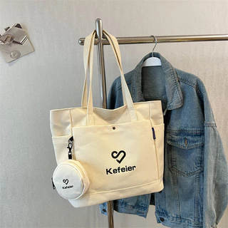 Bolsa Tote portátil para viagem, bolsa de lona de grande capacidade, bolsa de ombro para classe de estudante
