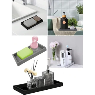 1 bandeja de armazenamento de Silicone banheiro pia da cozinha bancada chave acessórios cosméticos bandeja de armazename
