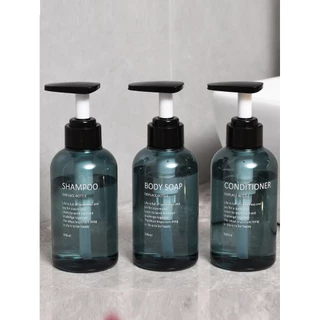 3pcs 300ML Press Lotion Bottle Shampoo Recipiente de condicionador para lavagem corporal