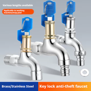 Torneira Doméstica Com Trava , Esfregão Externo , Para Piscina , Antifurto , Externa , Interruptor De Bloqueio De Latão