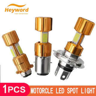 H4/p15d/ba20d LED 3 lados lâmpada de farol de motocicleta 1300LM 6.000K distância perto de luzes duplas