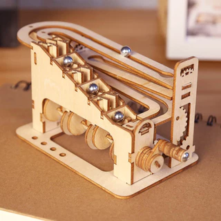 Subir Mármore Correr 3D Quebra-Cabeças De Madeira Para Adultos E Adolescentes DIY Modelo Kits De Construção Com Mecânico