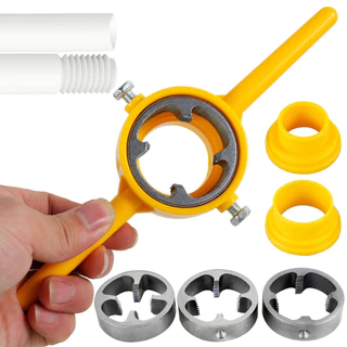 Kit De Matrizes De Rosca De Tubo De Plástico De Pvc 1/2 " 3/4 " 1 " 60 ° Threader Cônico Para Bombas , Tubos , Torneira