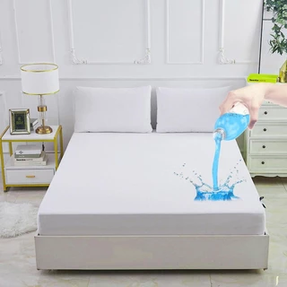Protetor De Colchão Impermeável , Resistente A Manchas , Bolsos Profundos Elásticos , Capa De Cama De Tecido Felpudo Hip