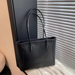 Bolsa feminina retrô de grande capacidade, bolsa de viagem elegante, novo estilo, bolsa de ombro