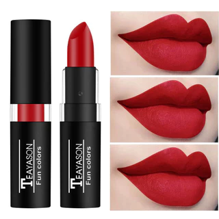 Grande batom vermelho fácil de colorir hidratante não-desbotamento batom vermelho Halloween maquiagem criativa Retro bat