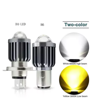 Farol Universal Para Motocicleta , H4/H6 , 12V , Led , Feixe Alto/Baixo , Lâmpadas 12000LM , Super Brilhante , Lâmpada D em Oferta na Shopee