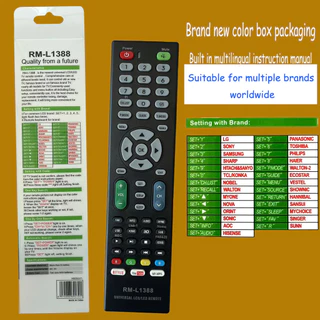 Controle Remoto De TV Multifuncional RM-L1388 Adequado Para Várias Marcas E TVs LED Diversas