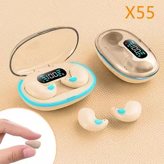X55 Mini Fones De Ouvido Sem Fio Bluetooth Redução Ruído Esporte Jogo Sono 5.3 Alta Fidelidade Estéreo Música Fone Para