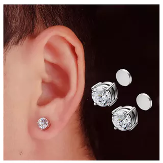 1 Par De Clipes De Orelha Magnéticos , Brincos Sem Piercing , Ímã Forte , Falso , Mulheres , Homens , Joias Para Criança