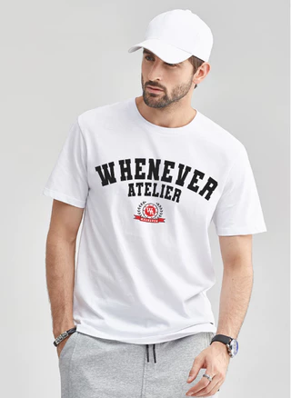 Camiseta masculina moderna com impressão 3D em tecido de algodão grosso de alta qualidade