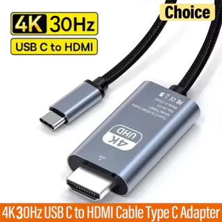 Adaptador 4K 30Hz Type C Para HDMI USB 3.1 HUB HDTV Conversor Cabo De TV PC Laptop