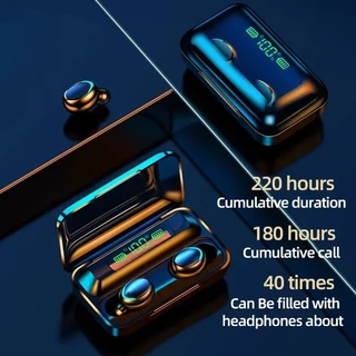 Novo F9-5 Redução De Ruído Fones De Ouvido Bluetooth 9D Estéreo Alto Baixo Esporte Handfree Controle Toque Tws Sem Fio À