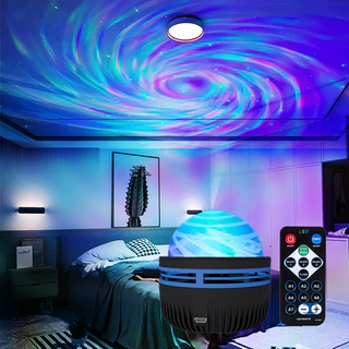 Projetor LED RGB com efeito aurora polar, sete cores, lanterna ambiente para sala ou cabeceira. em Oferta na Shopee
