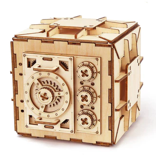 Quebra-Cabeça De Madeira 3D DIY Locker Puzzle Box Com Kit De Modelo De Combinação Para Adultos Construirem Mecânica Arma