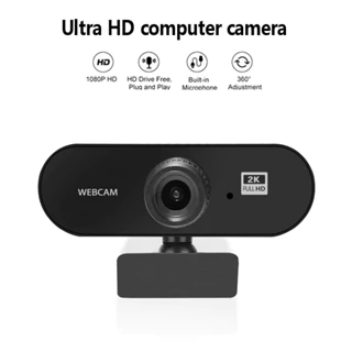 Câmera De Computador Ultra HD Com Ajuste De 360 Graus Plug And Play Imagem De Alta Qualidade 2K