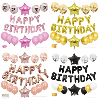 Conjunto de 25 peças de balões de filme de alumínio de látex, decoração de fundo de festa de aniversário em Oferta na Shopee