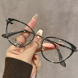Óculos de moda olho de gato Anti-luz azul rosto liso All-Match proteção para os olhos óculos planos