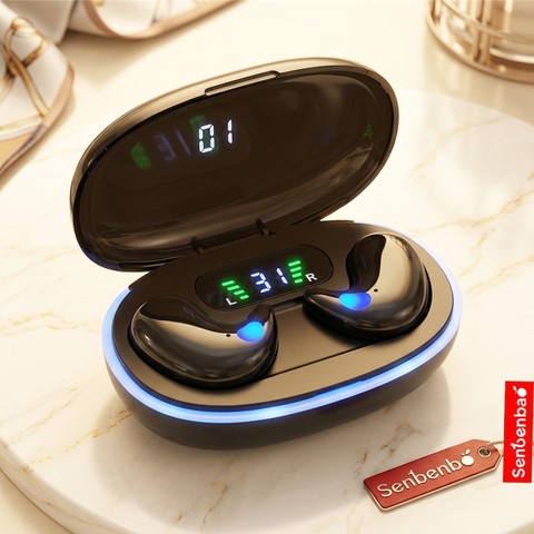 Senbenbao X55 Fones De Ouvido TWS Sleep Fone Sem Fio Bluetooth Display Led Hifi Estéreo Cancelamento De Ruído Esportivo  — foto 1 — Achou Levou Brasil