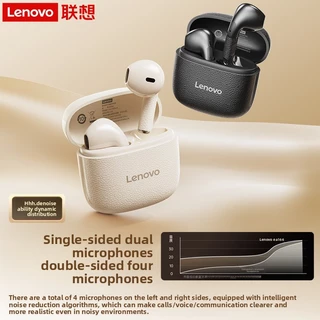 Fones de Ouvido Lenovo EA166 - Verdadeiramente sem fio, fone Bluetooth, uso ultraleve e confortável, carregamento rápido