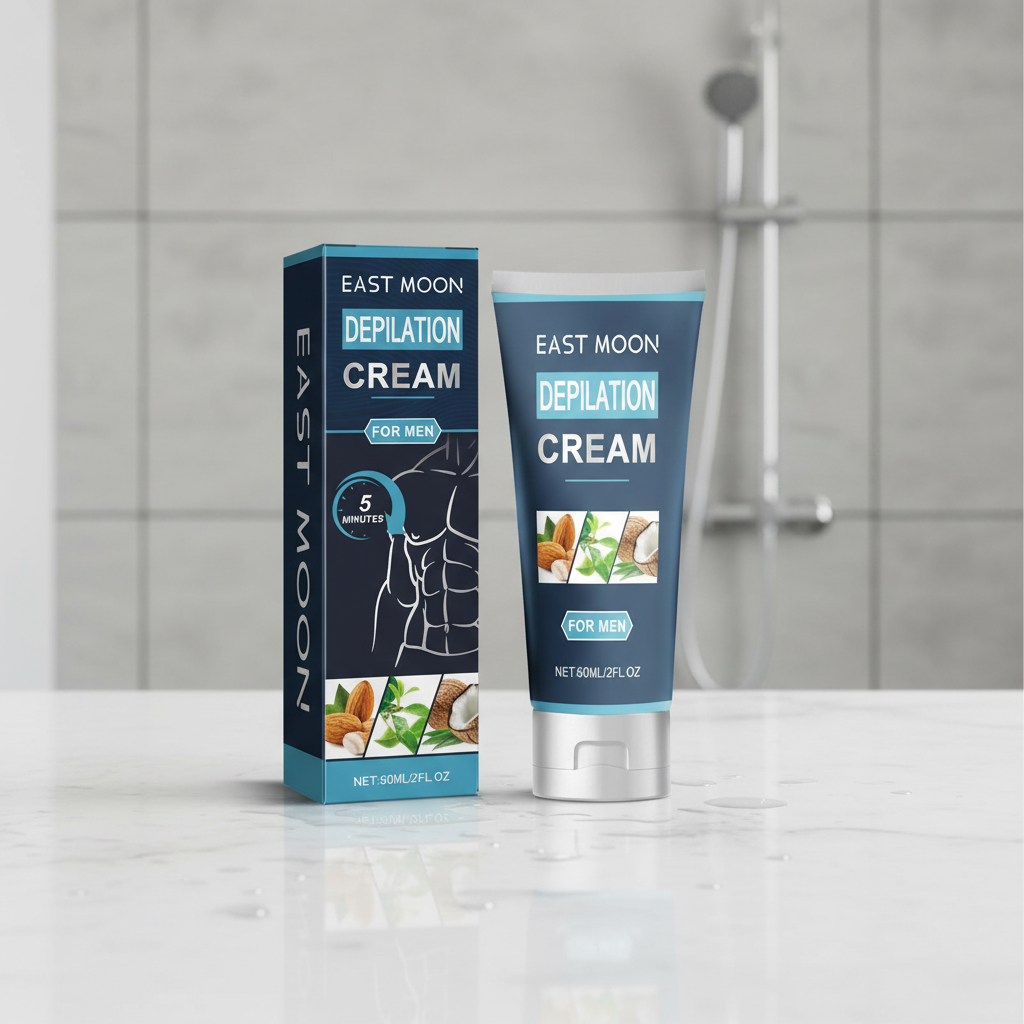Creme de remoção de pelos masculinos para bigode, axilas, peito, pernas ...