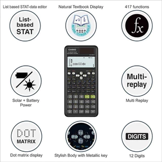 Calculadora Científica Casio FX-991EX 240 Funções Presente Ideal Para Férias Ou De Volta Às Aulas em Oferta na Shopee