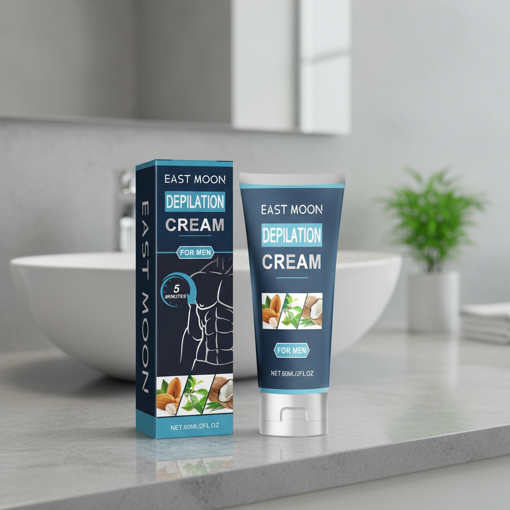 Creme de remoção de pelos masculino, eficaz para bigode, axilas, peito ...