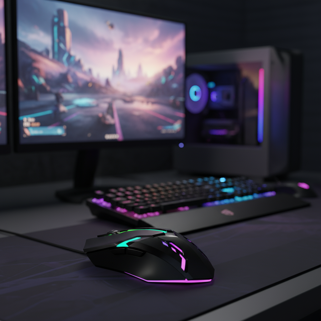 Mouse óptico com fio de 3 botões para computador e PC, 1200DPI ...