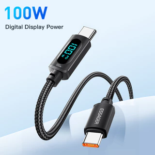 Essa Essager 5A 100W Tipo C Para Cabo Display Digital QC PD Carregador Rápido USB-Samsung Xiaomi